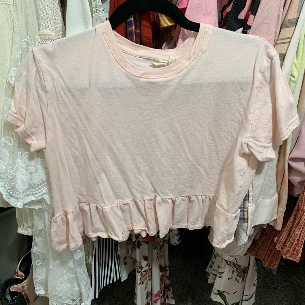 Cute oversized cropped tee